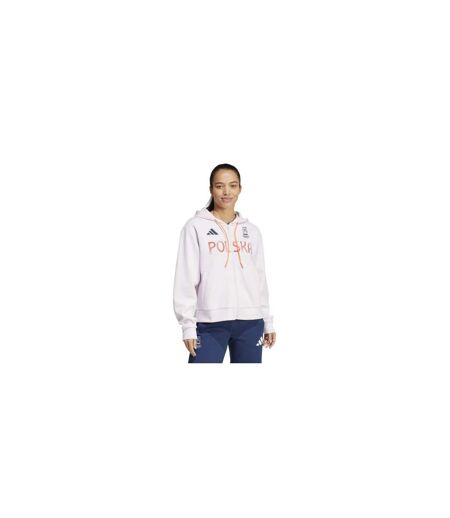 Womens/ladies Poland Back Print Track Jacket Almost Pink Adidas