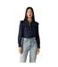 Blouse Manches À Volant Motif/style Floral Gianna Femme Bleu Marine Levis-4