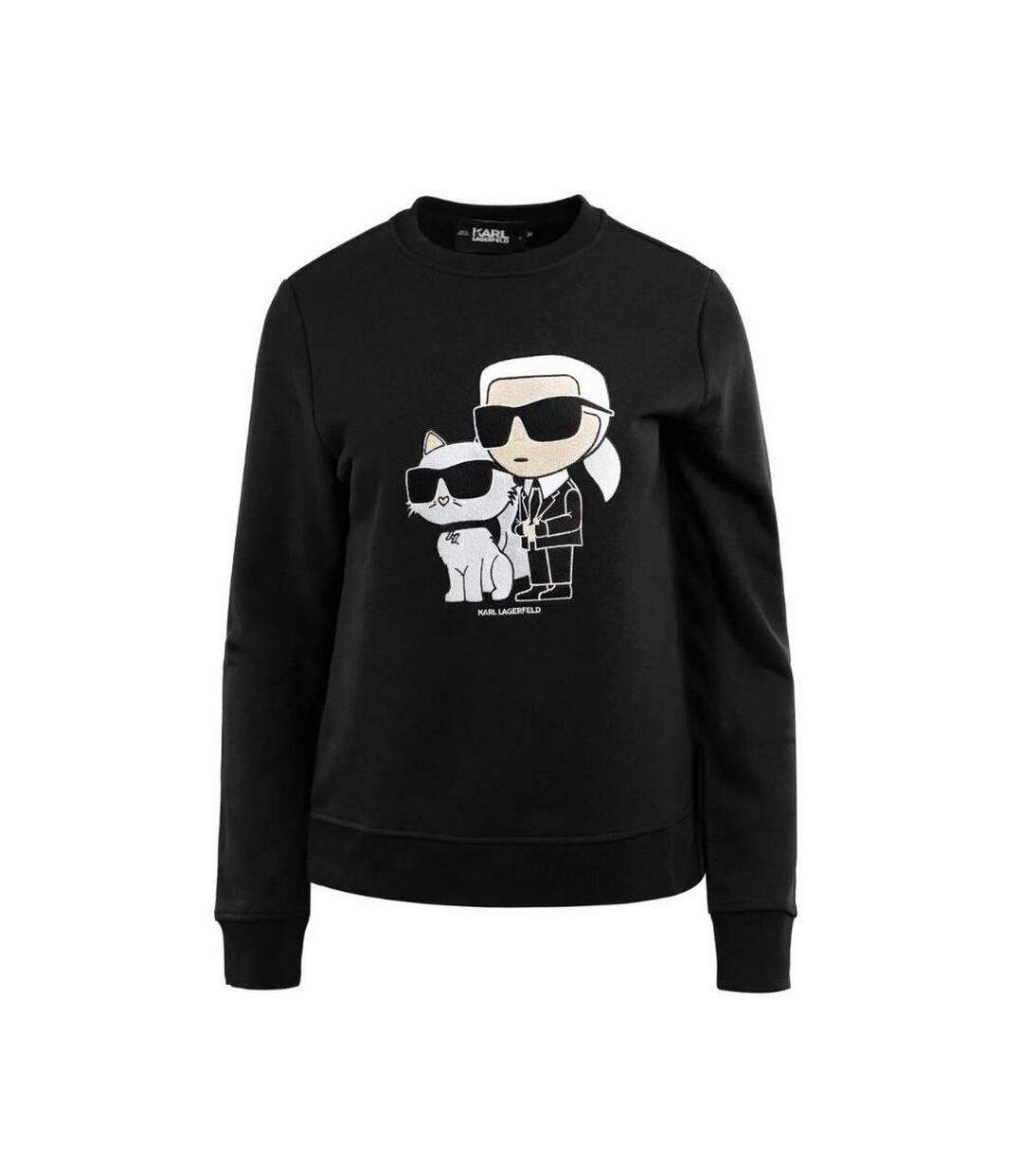 Sweat Motif/style Imprimé Femme Noir Karl Lagerfeld-1