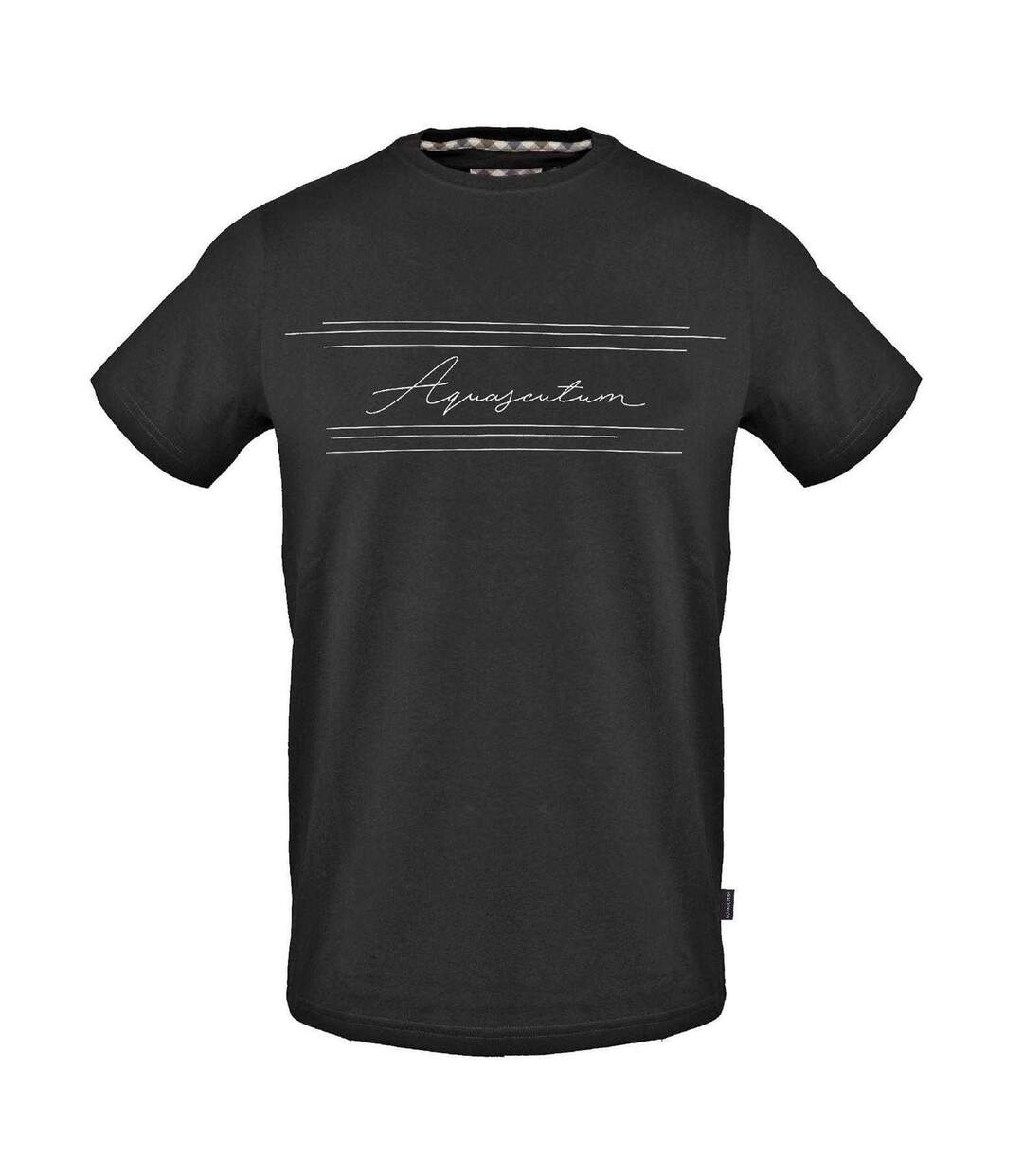 T-shirt Motif/style Lettrage Homme Noir Aquascutum-1