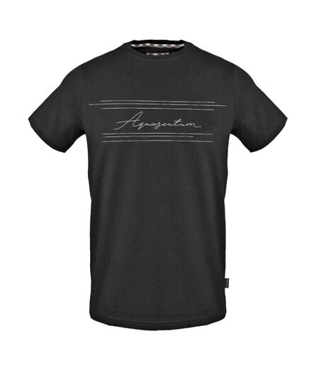 T-shirt Motif/style Lettrage Homme Noir Aquascutum