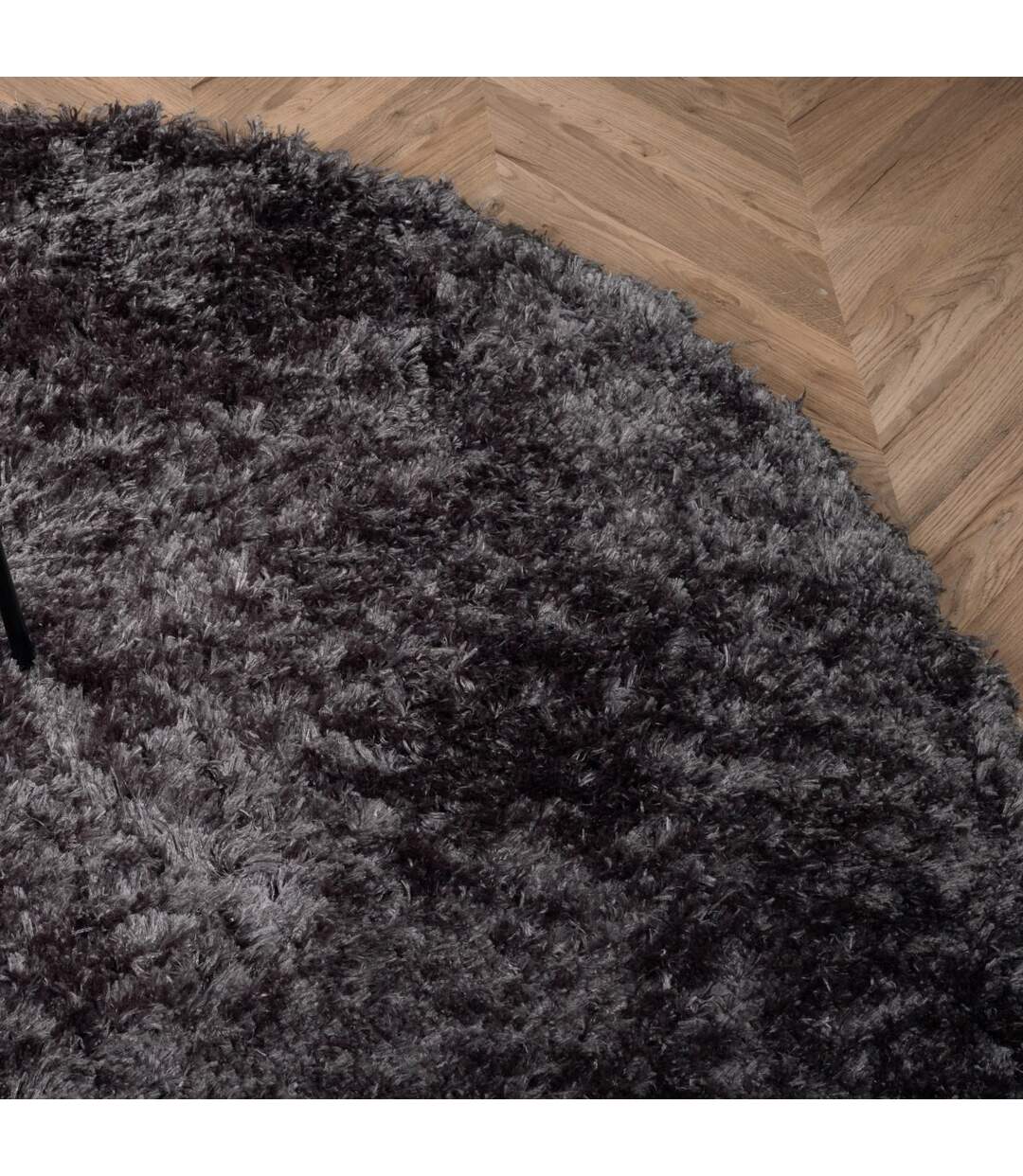 Tapis Rond Design Natta 200cm Gris Foncé-4