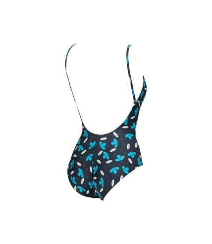 Maillot de bain 1 pièce Noir/Bleu Femme Arena Allover - 36