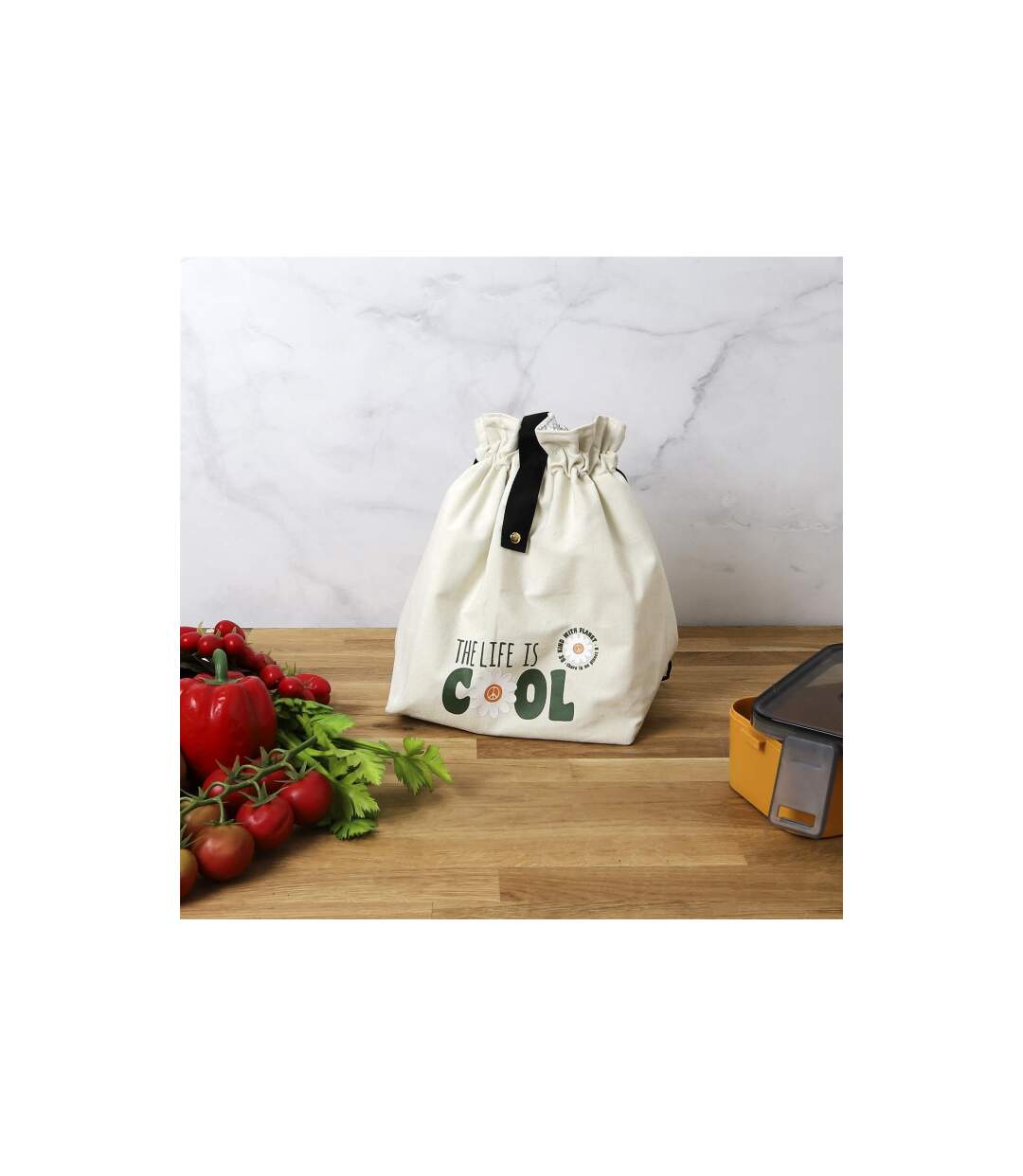 Sac Fraîcheur Life is Cool 34cm Naturel-5