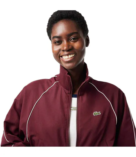 Veste De Survêtement Sport Femme Bordeaux Lacoste