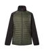 Veste Hybride À Col Montant Clumber Homme Kaki Foncé Noir Regatta-2