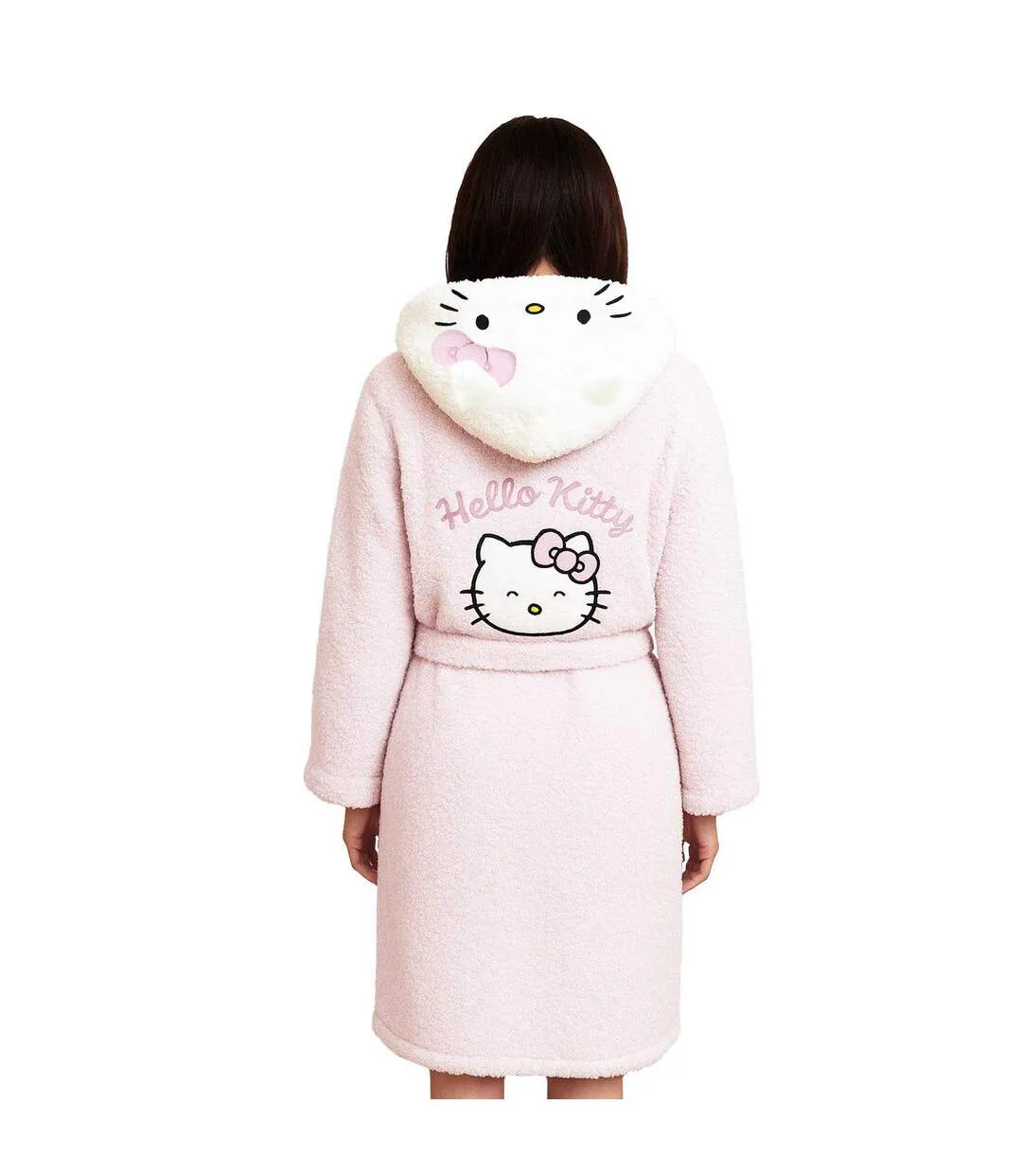 Robe De Chambre Motif/style Oreilles 3d Femme Rose Blanc Hello Kitty-4