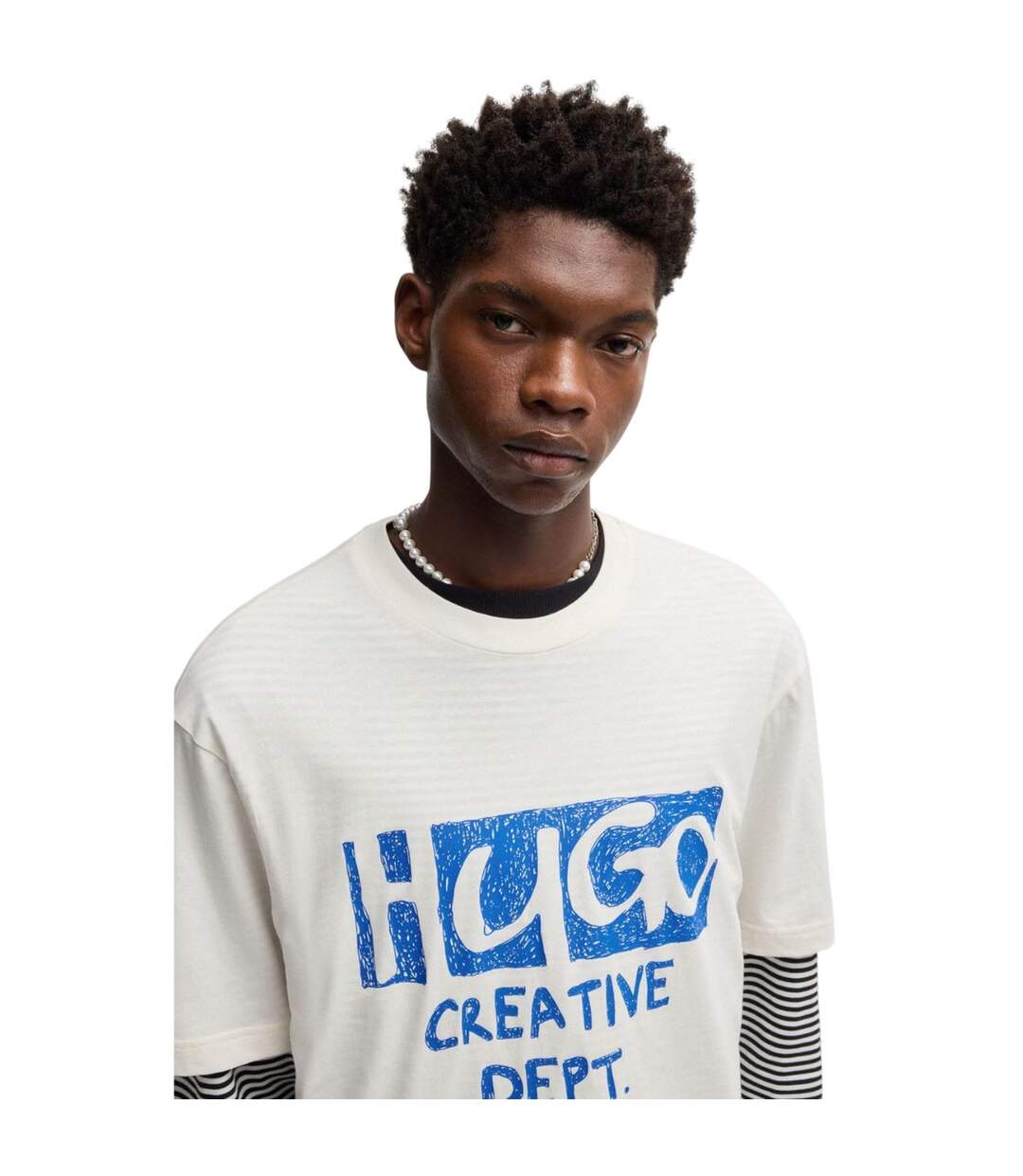 T-shirt Style Œuvre D´art Nugocrea Homme Blanc Hugo-4