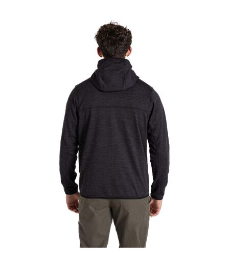 Mens travos full zip fleece top black pepper marl Craghoppers