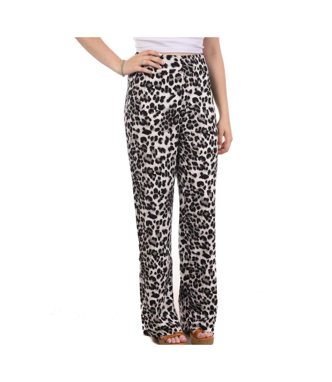 Pantalon Léopard Noir/Blanc Femme Vero Moda Easy - M-1