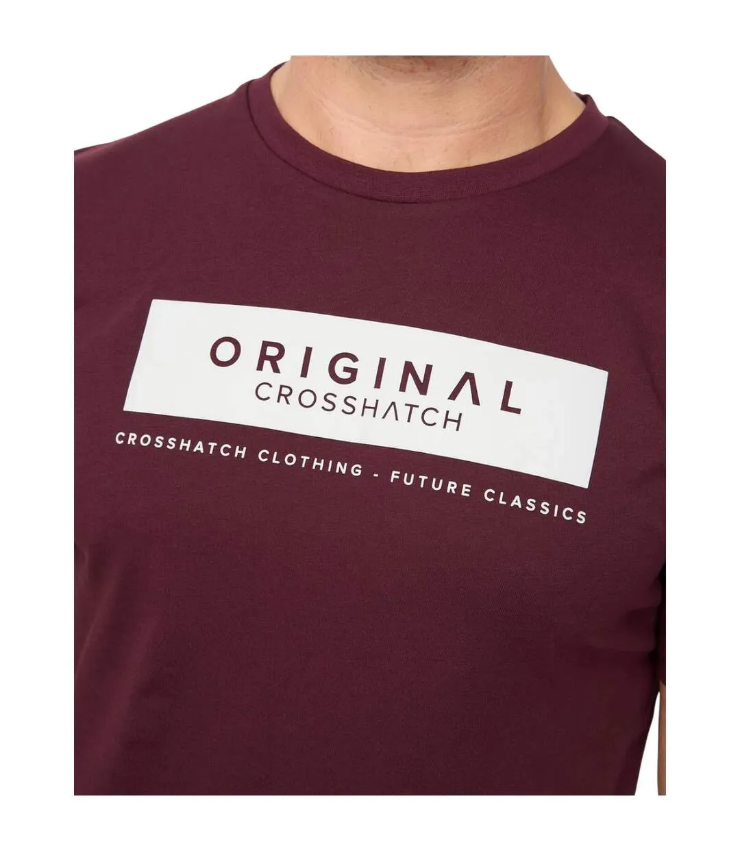 Mens Jamstate T-shirt Rum Raisin Crosshatch-4
