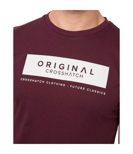 Mens Jamstate T-shirt Rum Raisin Crosshatch