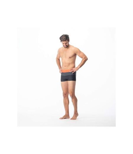 Short De Bain Motif/style À Rayures Homme Orange Gris Noir Aquawave