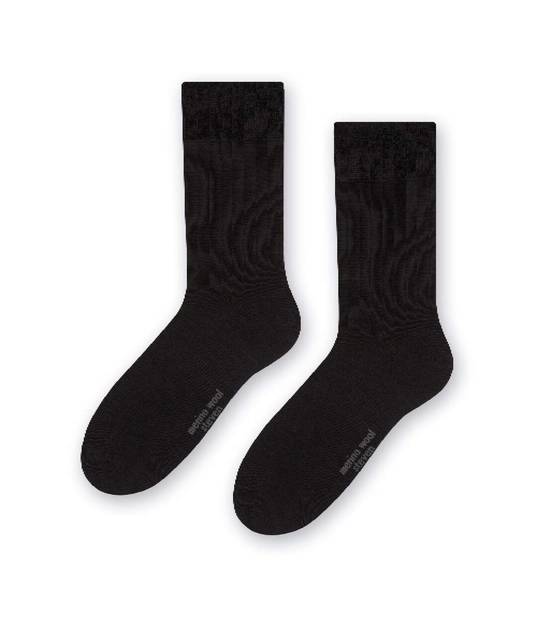 Mens Warm Soft Merino Wool Ribbed Dress Socks-1
