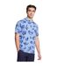 Mens Floral Pattern Polo Shirt Blue Under Armour-4