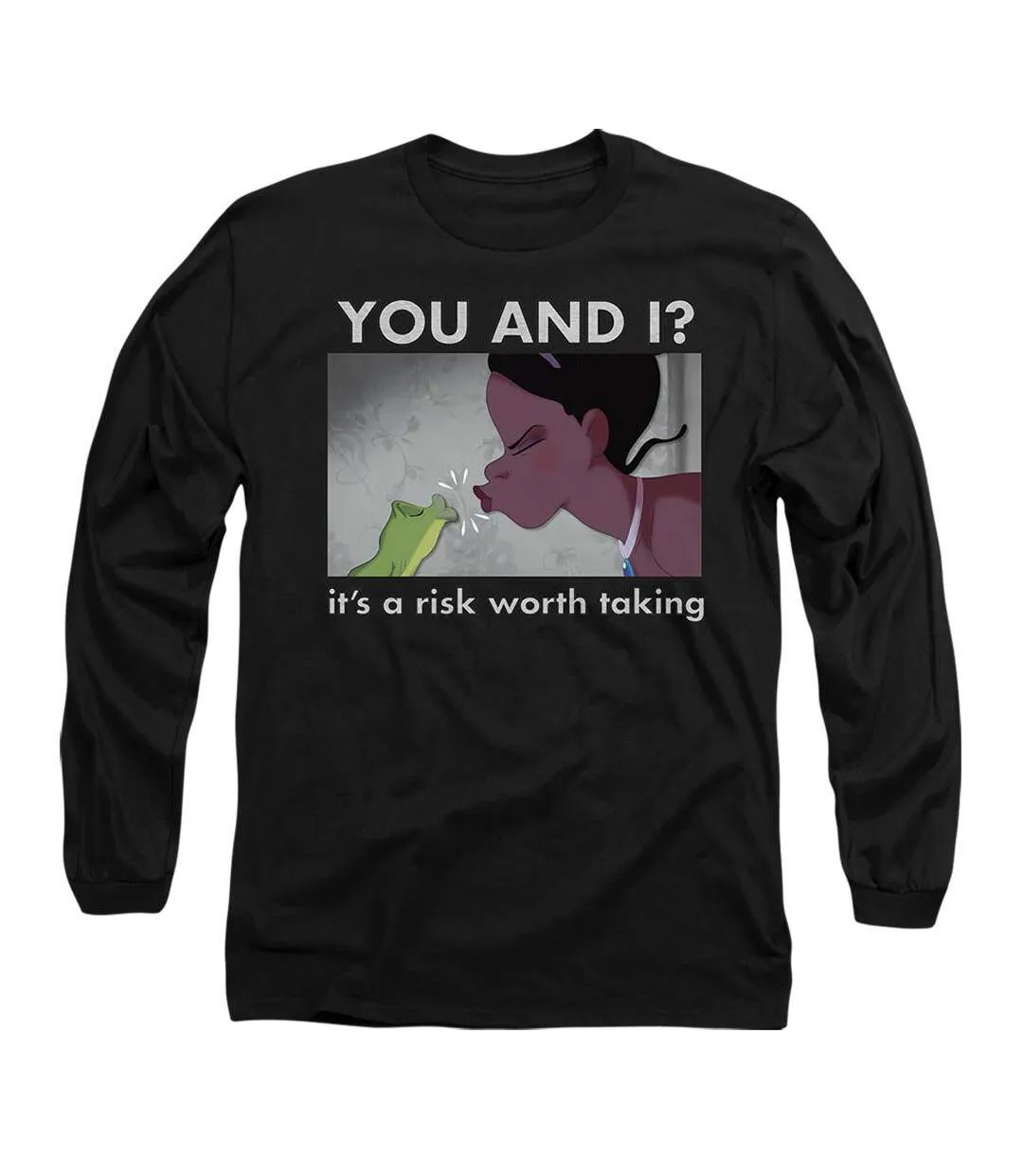 T-shirt a risk worth taking adulte noir The Princess and the Frog-1