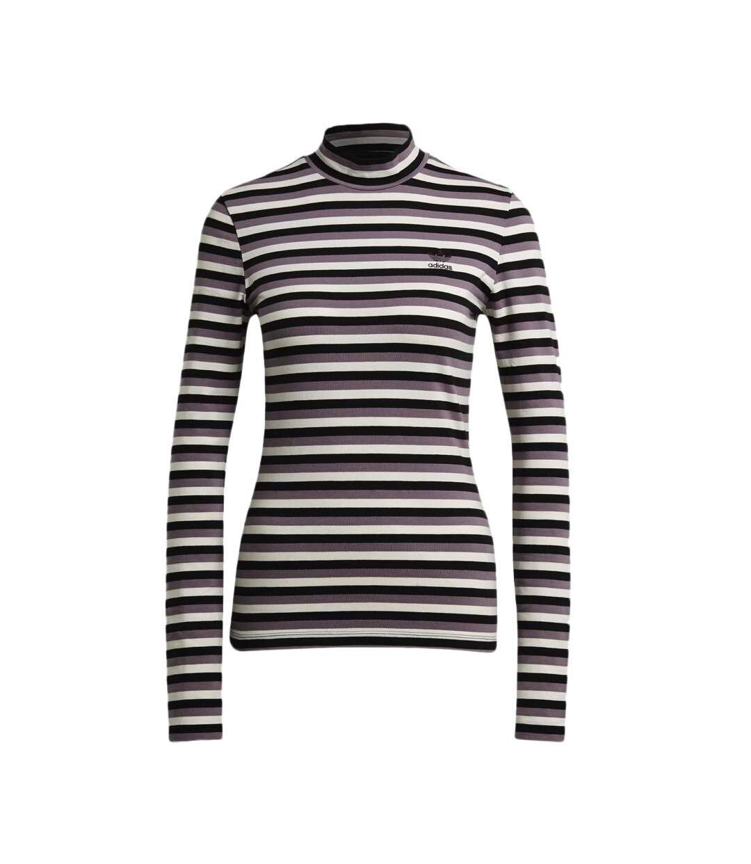 T-shirt Noir/Mauve/Blanc Femme Adidas Long Sleeve - 3XL