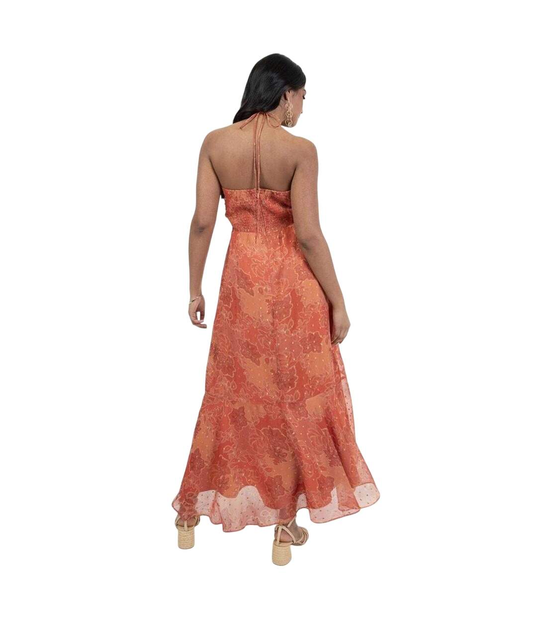 Robe Mi-longue Femme Rouge Pastel Anaya With Love-2