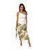 Jupe Mi-longue Motif/style Tache Femme Kaki AX Paris-1
