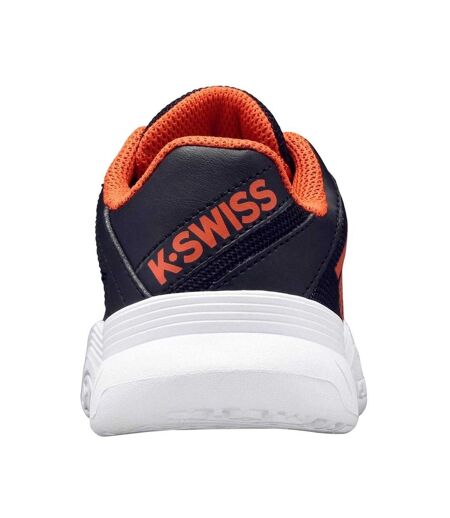 Womens/ladies Court Express Omni Leather Tennis Shoes Black Orange K-Swiss