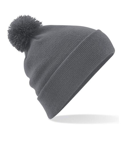 Bonnet avec pompon adulte unisexe gris graphite Beechfield