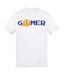 Unisex Adult Gamer T-shirt White Pac-Man-1