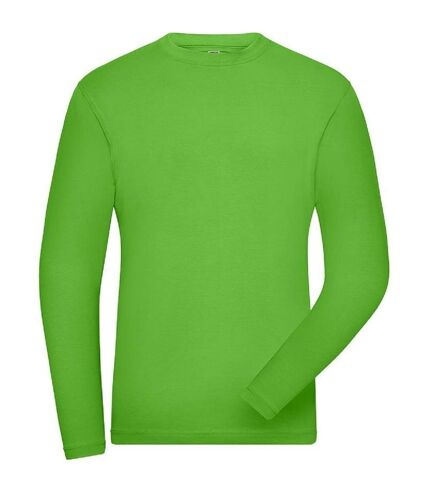 T-shirt workwear BIO manches longues - Homme - JN1804 - vert citron