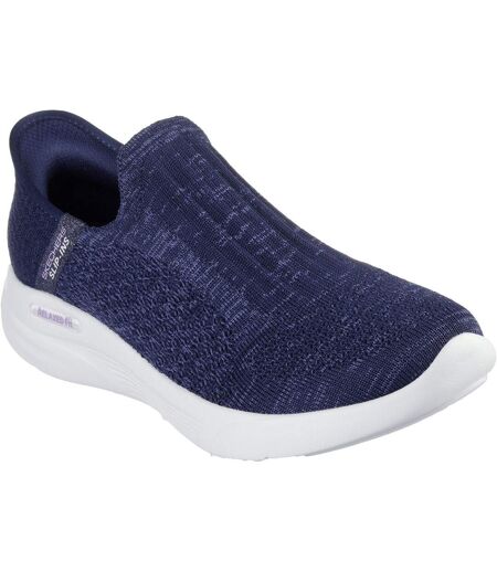 Womens/ladies relaxed fit trainers navy Skechers