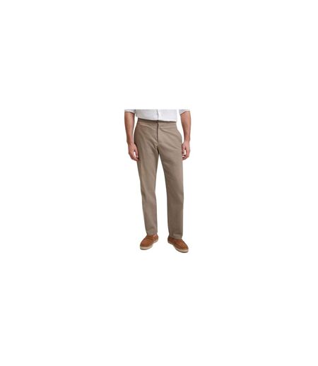 Mens Straight Leg Trousers Brown Ted Baker