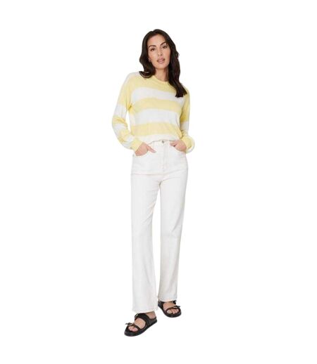 Sweat Motif/style À Rayures Femme Citron Be You