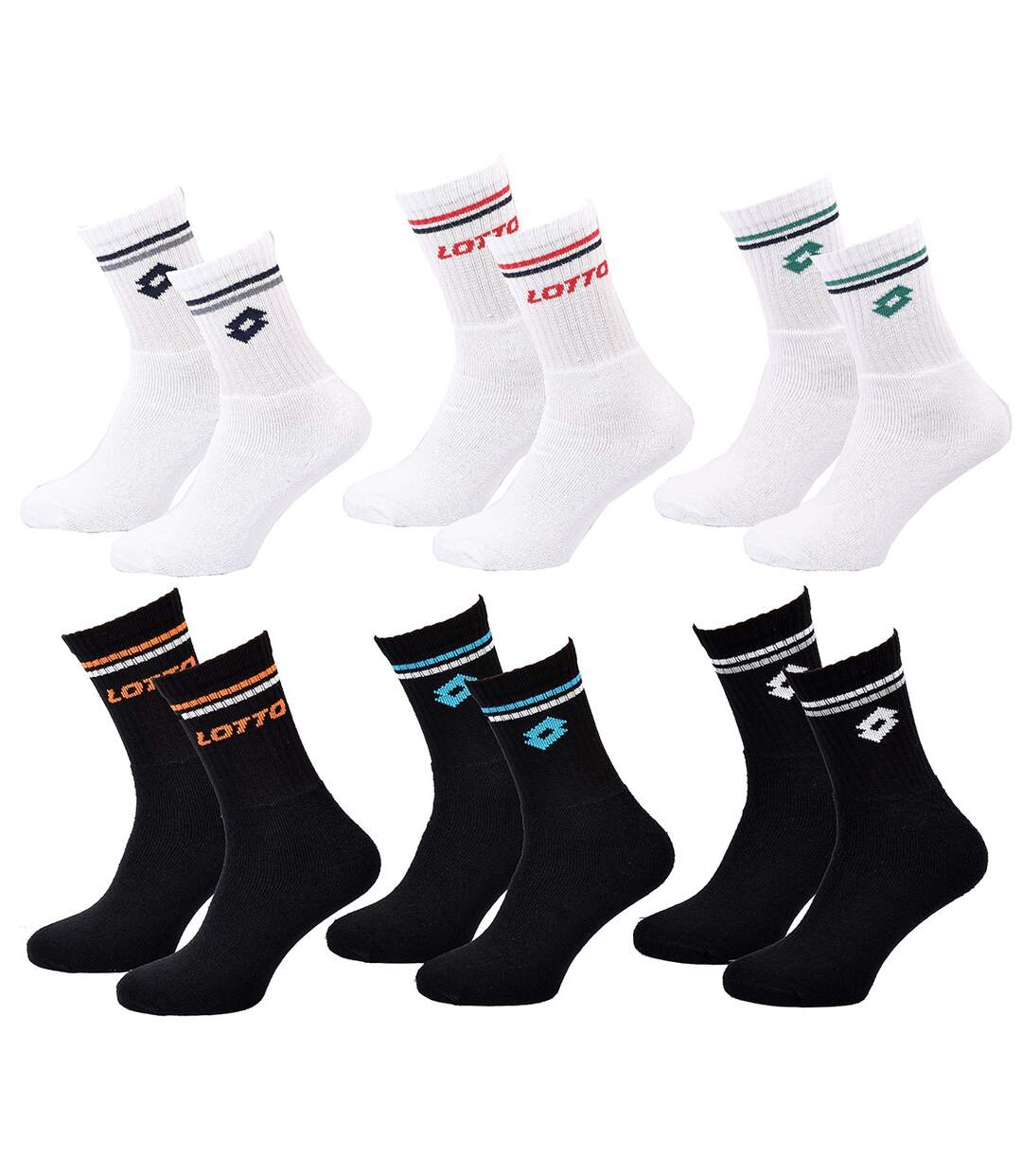 Chaussettes Homme LOTTO Pack de 6 paires TENNIS 5914-1