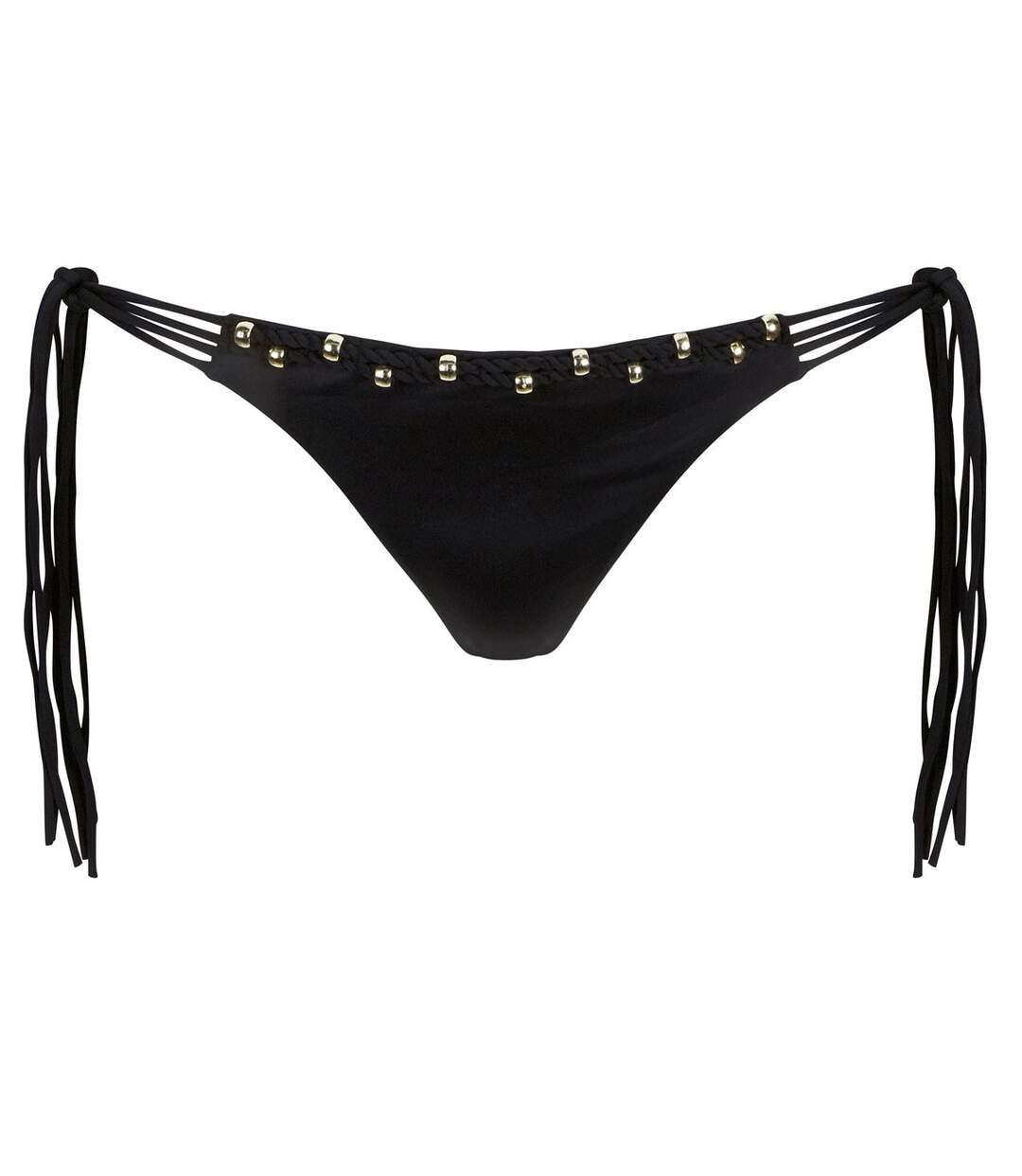 Slip de bain à nouettes noir Hippies by Brigitte Bardot-1