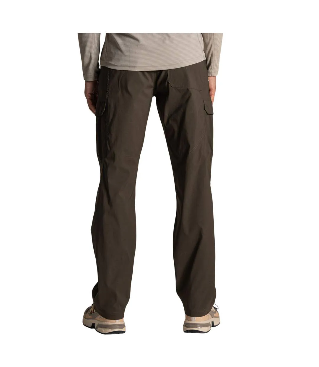 Pantalon Uni À Poches Et Taille Mi-haute Kiwi Pro Homme Kaki Sombre Craghoppers-3