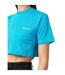 T-shirt Court Helvetica Femme Bleu Off White-4
