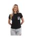 Womens/ladies Abloh Embroidered T-shirt Black White Off White-1