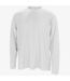 Spiro Mens Sports Quick-Dry Long Sleeve Performance T-Shirt (White) - UTRW1493