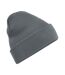 Bonnet À Manchettes Original Pour Adultes, Unisexe Gris Foncé Beechfield-1