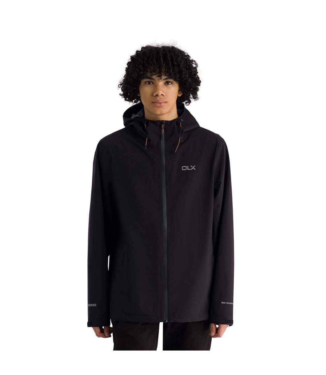 Veste Imperméable Unie À Capuche Ajustable Langais Homme Noir Trespass-1