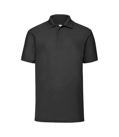 Mens 65/35 polo shirt black Fruit of the Loom