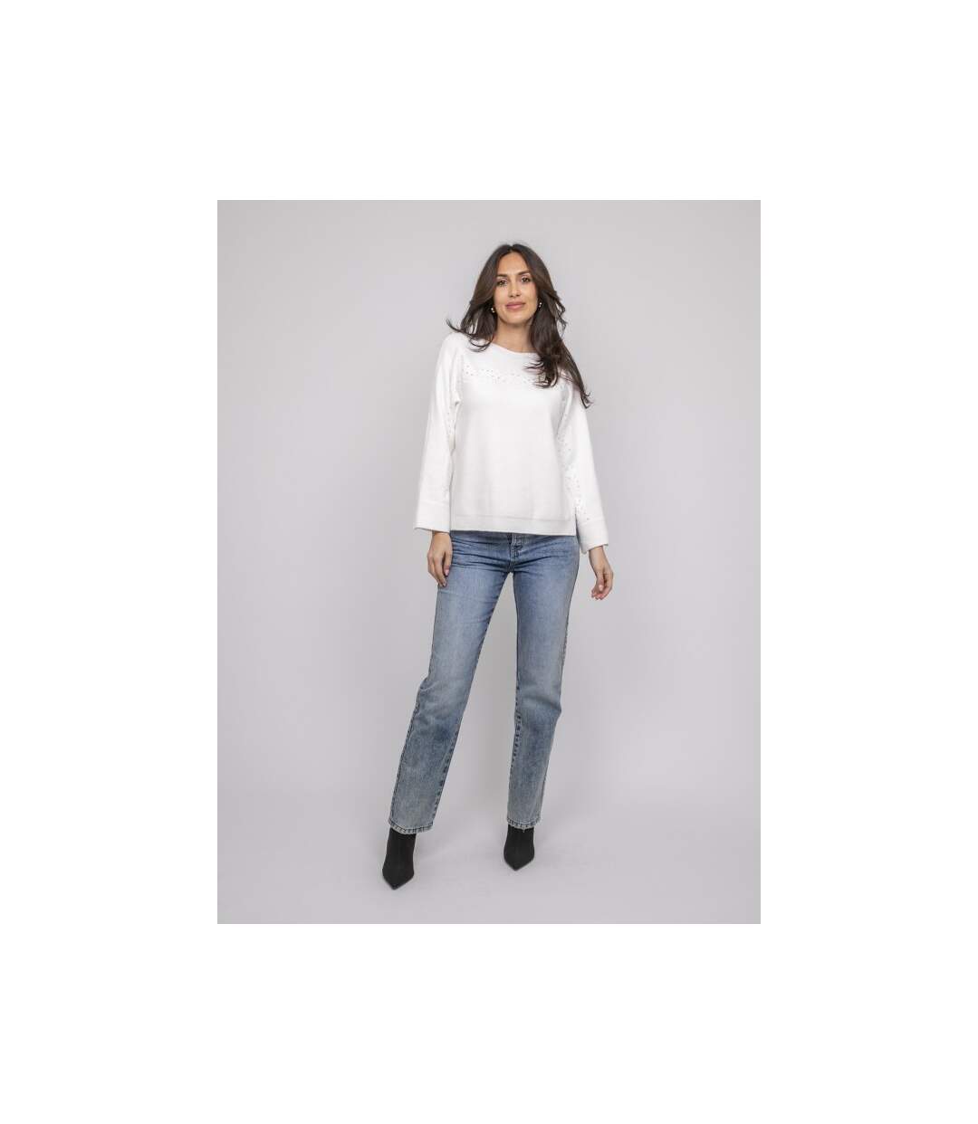 Pull col bateau avec strass KAJU - Dona X Lisa-4