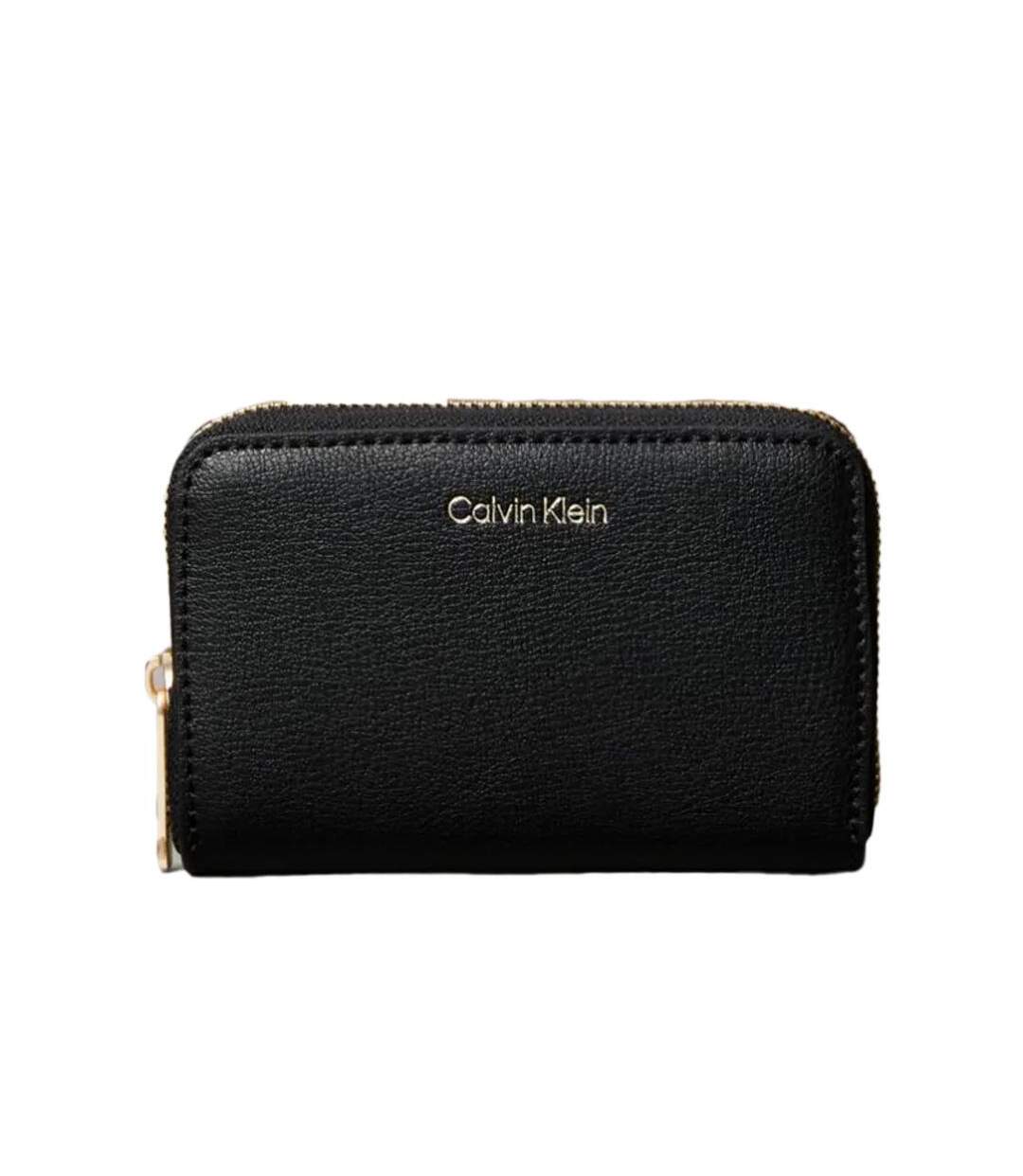 Portefeuille noir femme calvin klein jeans foil-1