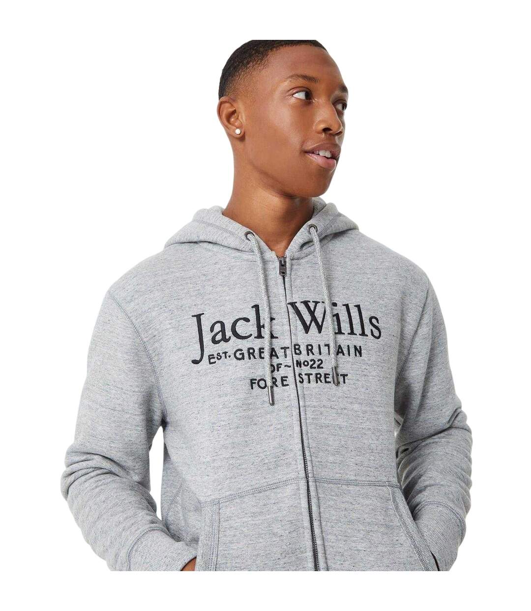 Veste À Capuche Motif/style Graphique Pinebrook Homme Gris Chiné Jack Wills-4