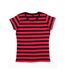 T-shirt Femme Noir Rouge Mantis-2