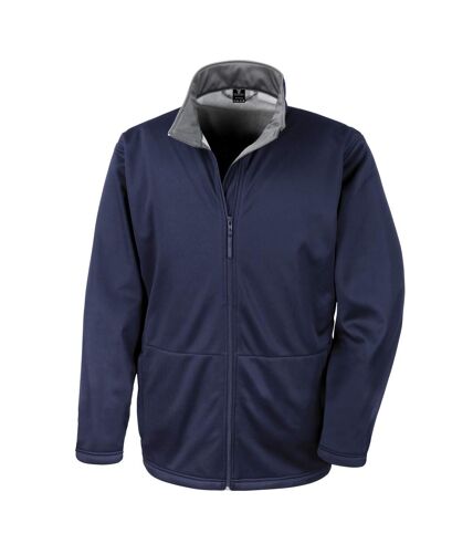 Result Core Mens Soft Shell 3 Layer Waterproof Jacket (Navy Blue)