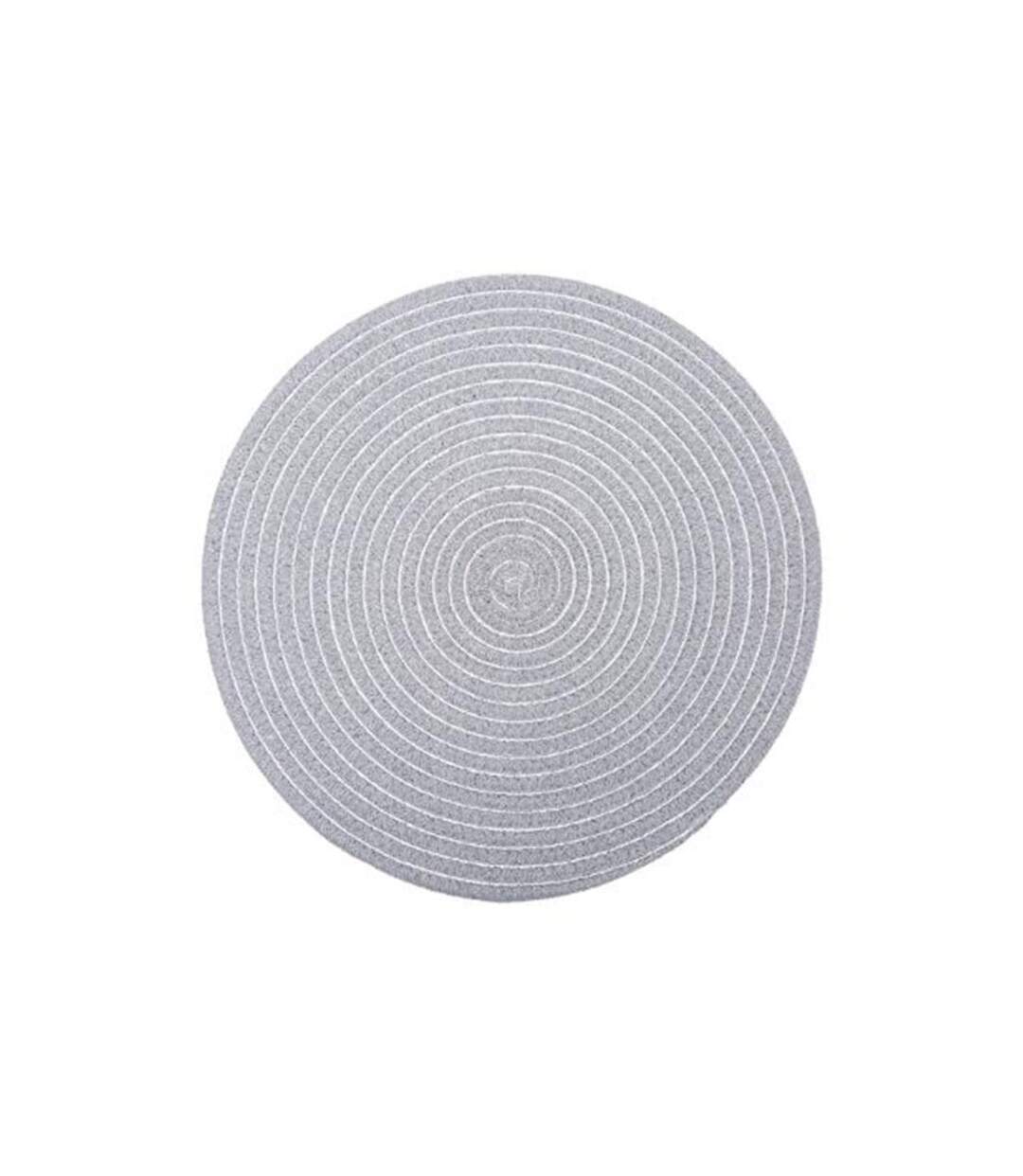 Set de Table Rond Déco Shiny 35cm Gris Clair