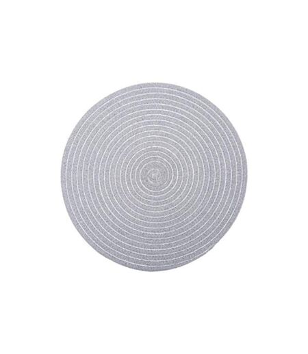 Set de Table Rond Déco Shiny 35cm Gris Clair