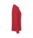 Womens/ladies Manhattan Long-sleeved Polo Shirt Red Clique-4