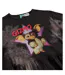 Womens/ladies Gizmo Star Tie Dye Midi Smock Dress Charcoal Gremlins-4