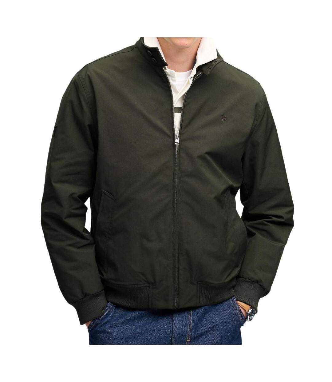 Veste kaki homme superdry campus padded harrington-1