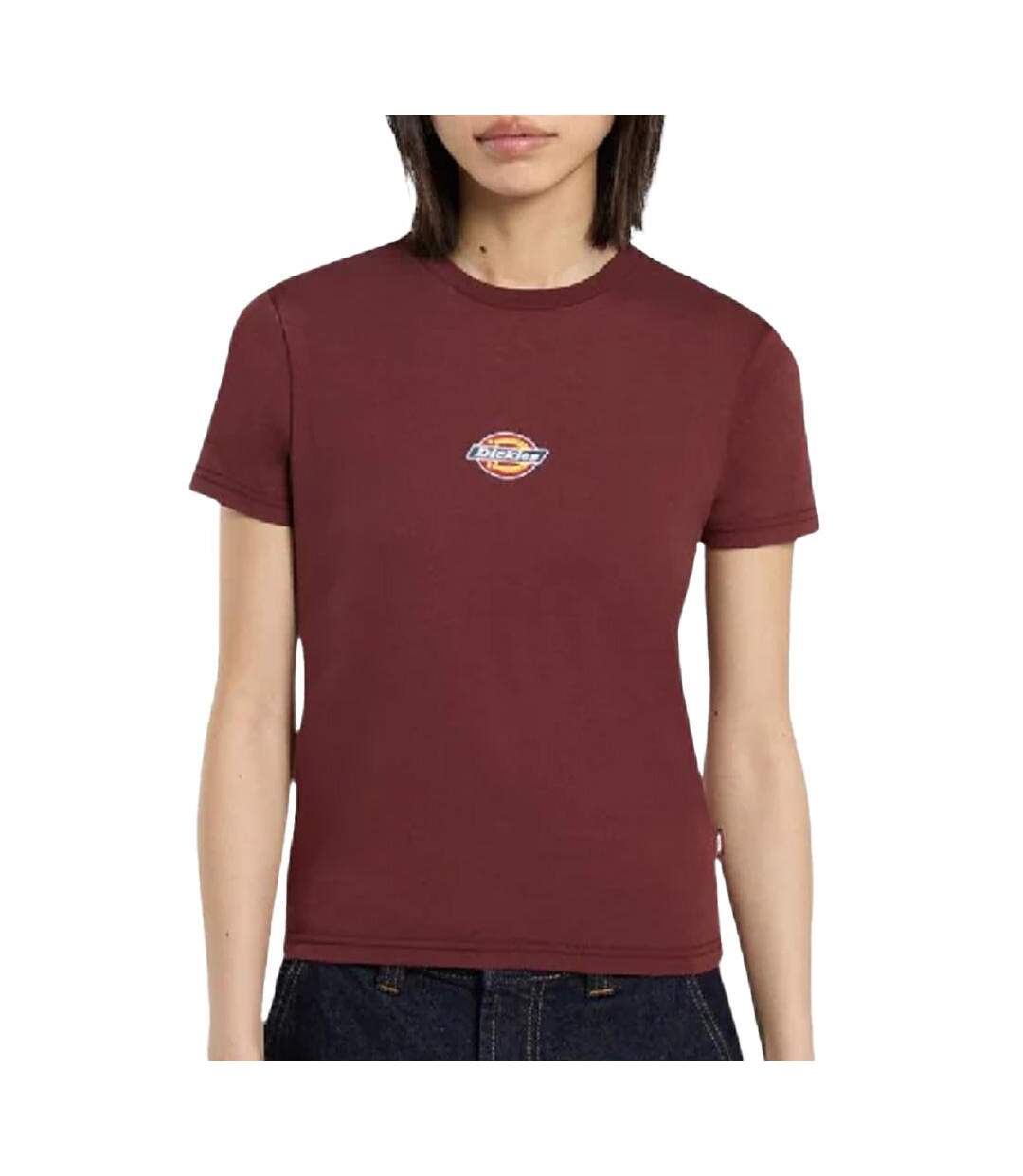 T-Shirt rouge femme dickies maple-1